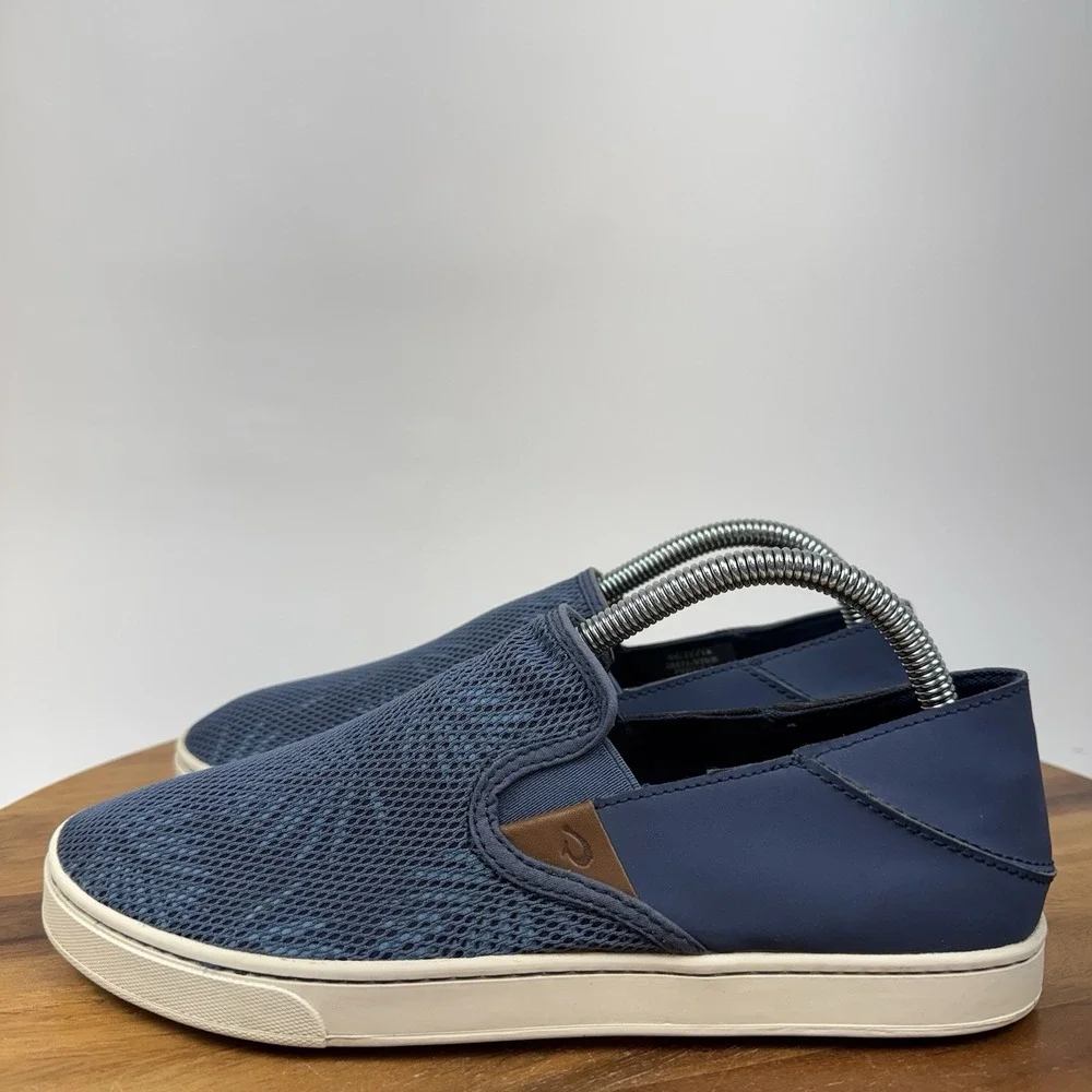 Womens Olukai Pehuea Mesh Blue Casual Comfort Slip On Sneakers Shoes Size 9 M
